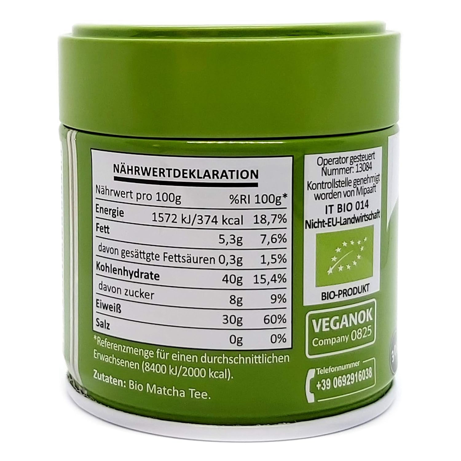 Naturalebio Ceremonial Grade Matcha Tea Powder Originální zelený čaj z Japonska. Ceremoniální prášek ze zeleného čaje Matcha vyrobený v Uji, Kyoto. Ideální na pití, vaření a latté. Krabička 30g.