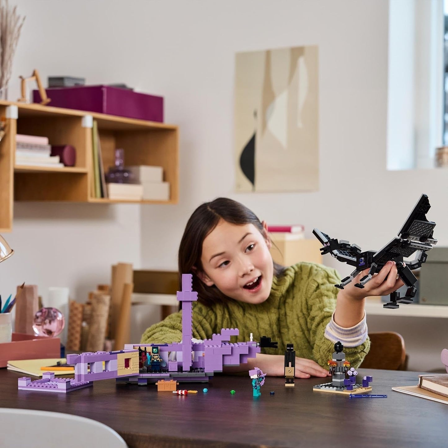 LEGO Minecraft The End Dragon a The End Akční sada hraček a objevů Videohra Stavebnice Sada Dobrodružná sada Dárek pro chlapce a dívky 8 let 21264 Stavebnice Beuche den LEGO-Store