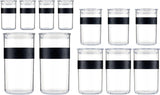 Skladovací dózy BODUM PRESSO, plastové, černé, 4 x 0,25 l, 3 x 0,6 l, 3 x 1 l, 2 x 2 l Dózy na potraviny Naty Shop