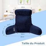 INFANZIA ergonomický polštář na čtení s područkami, opěrka zad, tmavě modrá