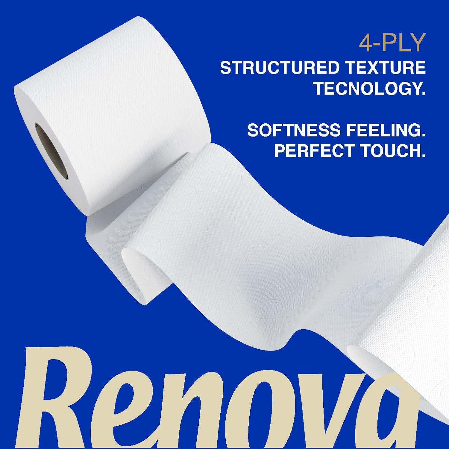 Toaletní papír Renova Renova Divine Perfection, 42 rolí, toaletní papír Premium, 4 vrstvy, ultra měkký, extra pevný, silný, měkký a savý, papír s certifikací Fsc, 4400G