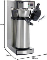 Espresso kávovar Saro včetně karafy s izolovaným nerezovým čerpadlem – 2,2 l – doba přípravy cca. 5–6 min – ochrana při provozu bez vody – 2,069 kW – model THERMO 24