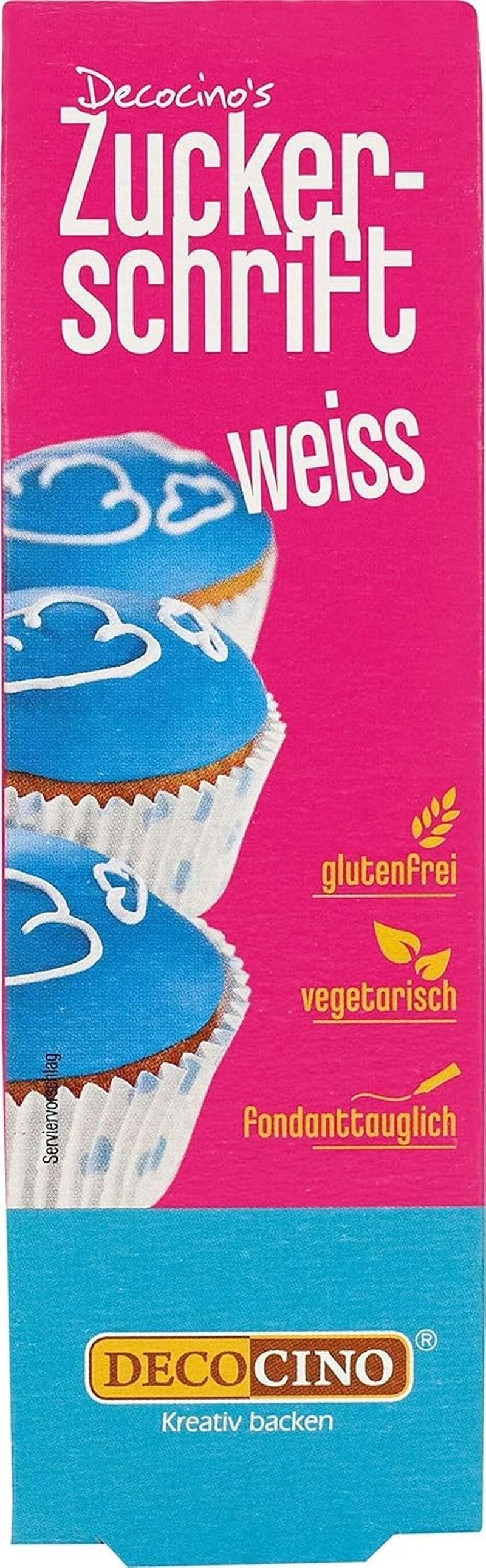 Nápisy s červeným cukrem Decocino - Nápisy potravinářské barvy - Praktická tuba na etiketování fondánu a polevy - Pečicí ozdoby na dorty, dorty a cupcaky! (balení 2 ks)