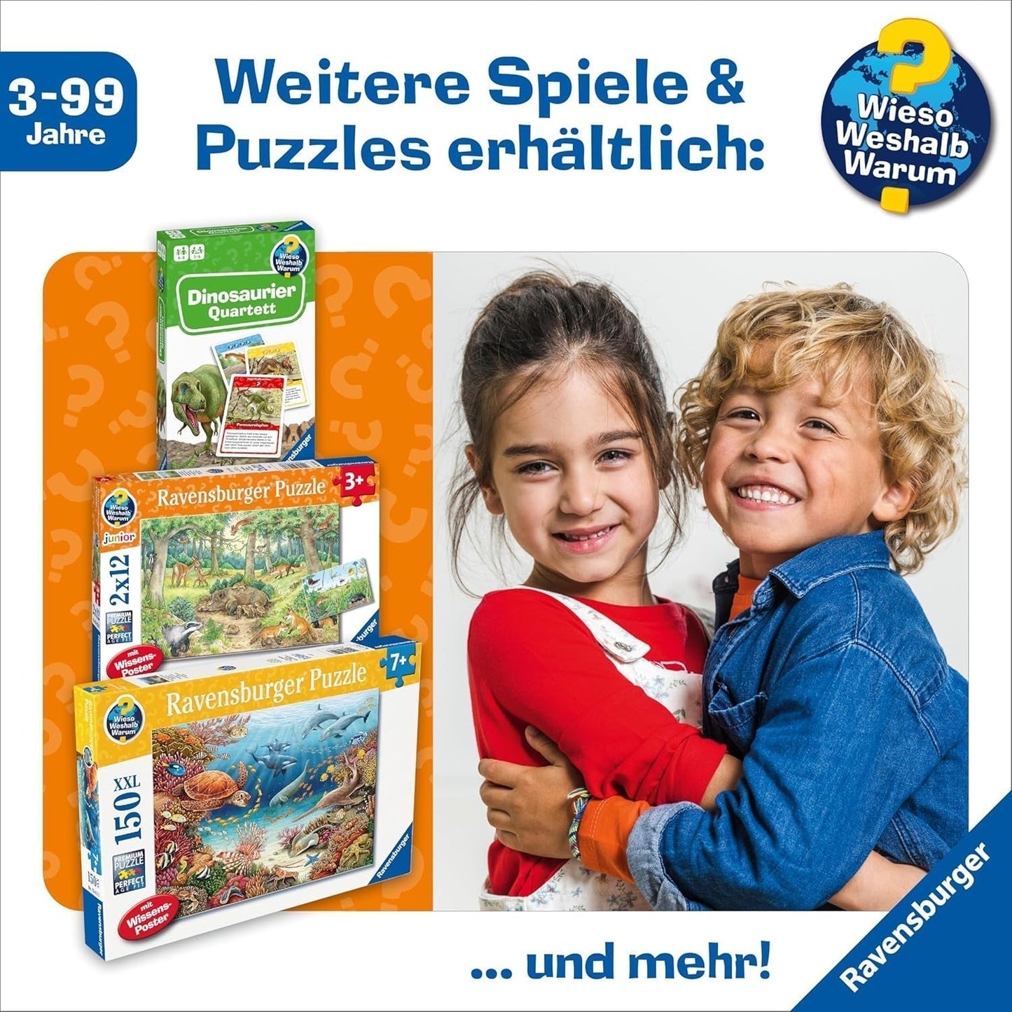 Dětské puzzle Ravensburger 13411 - Mořská stvoření na korálovém útesu - Proč? Proč? Proč? Puzzle 150 dílků XXL + vědomostní plakát, pro děti od 7 let Puzzle Naty Shop