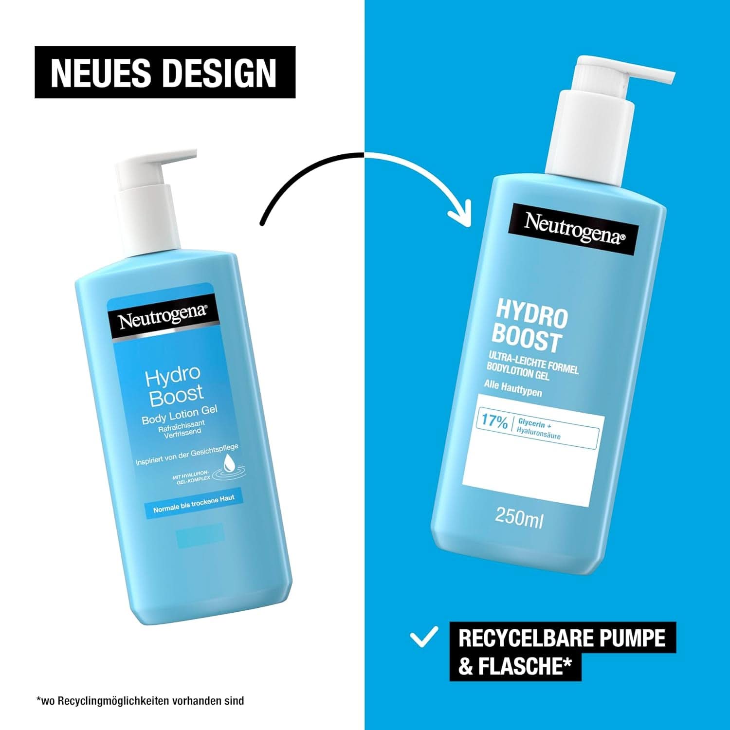 Neutrogena Hydro Boost Ultra-Light Formula Bodylotion Gel pro jemnou pokožku, 250 ml Kosmetika a kosmetika Naty Shop