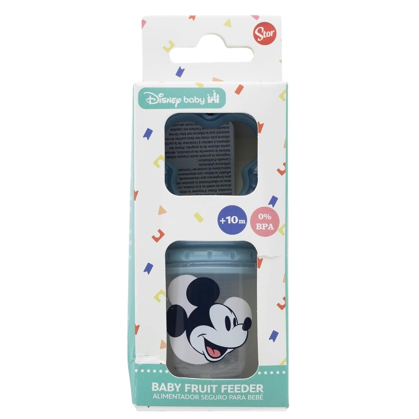 Tataway Disney Mickey Mouse dětský ovocný dudlík vyrobený z plastu bez BPA s funkcí škrcení, omyvatelný a opakovaně použitelný
