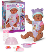 BABY Born Eva - panenka 43 cm - 10 funkcí včetně příslušenství a matrace - Plně funguje bez baterií - Vhodné pro děti od 3 let