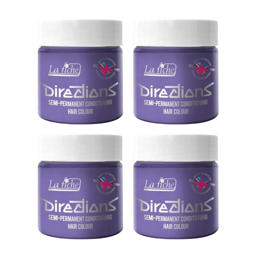 Directions semipermanentní barva na vlasy 100 ml krabička 4 balení (Pillarbox Red) Barva na vlasy Naty Shop Wisteria 100 Ml (balení 4 ks)