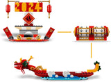 LEGO Vánoční kalendář, Čínský sváteční dárek pro chlapce a dívky, Lunární novoroční stavebnice, umožňuje dětem nápadité hraní, Slavnostní hračka, Čínská novoroční dekorace 40678 Stavebnice Besuche den LEGO-Store