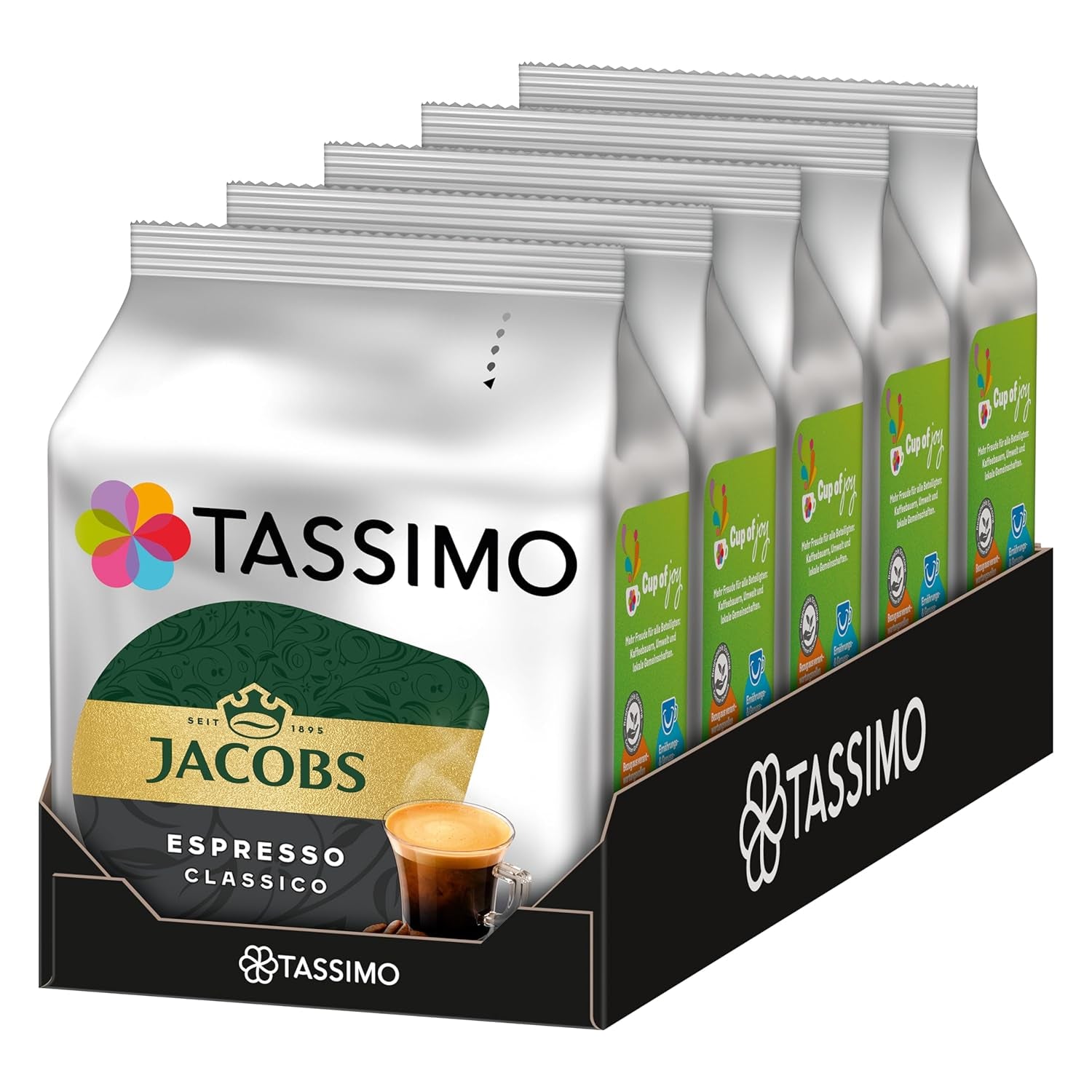 Tassimo Kapseln Jacobs Espresso Classico, 5 x 16 padů, 80 kafékapseln
