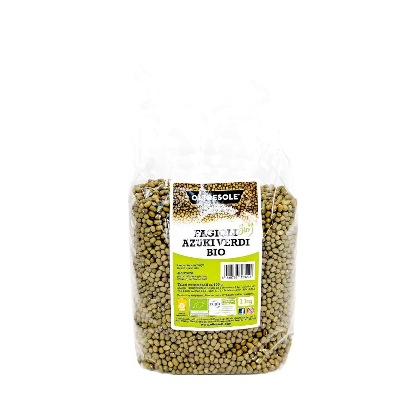 Bio zelené fazole azuki, 5 kg, sušené luštěniny z kontrolovaných bio plodin, ideální pro veganské a vegetariánské polévky, saláty a recepty, ekonomické balení