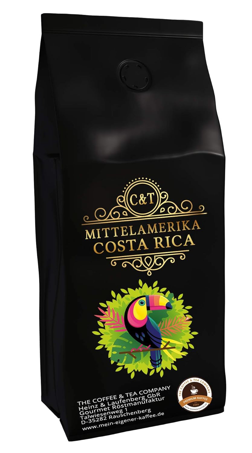 C&T Coffee from Costa Rica 100% Arabica Vynikající prémiová káva ze Střední Ameriky (celá zrna, 1000g)