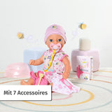BABY Born Lena (holčička) 36 cm, panenka se 7 funkcemi pro děti od 1 roku, funguje bez baterie, velká panenka 36 cm, 834596 Zapf Creation, růžové panenky Naty Shop