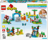 Stavebnice LEGO DUPLO Town Wild Animal Families 3 v 1, vzdělávací hračka pro batolata s želvami, tygry, slony, jeleny, pandami, sada pro předškoláky od 2 let, stavebnice s figurkami zvířat 10446 stavebnic Beuche den LEGO-Store