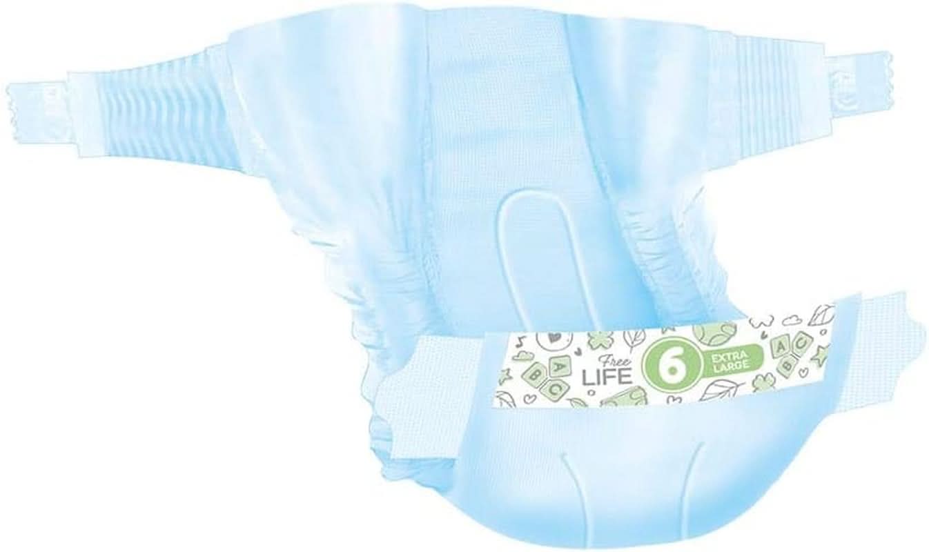 Dětská peněžní plena Freelife, velká 6 (18 kg Und +), 1 X 35 = 35 Plenky Naty Shop