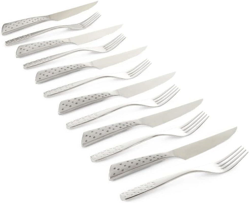 Weber Deluxe Steak Set, 6 kusů, Monobloc design nerez, extra ostrá, ergonomická rukojeť Kitchen Naty Shop
