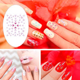 3D Nálepka na nehty 30 Blatt Nálepka na nehty Selbtklebend Blumen Blumenherzform Nálepka na nehty Nageldesign Nageldesign Zubehör Nagelaufkleber Für DIY Dekorationen, Maniküre, Handyhüllen