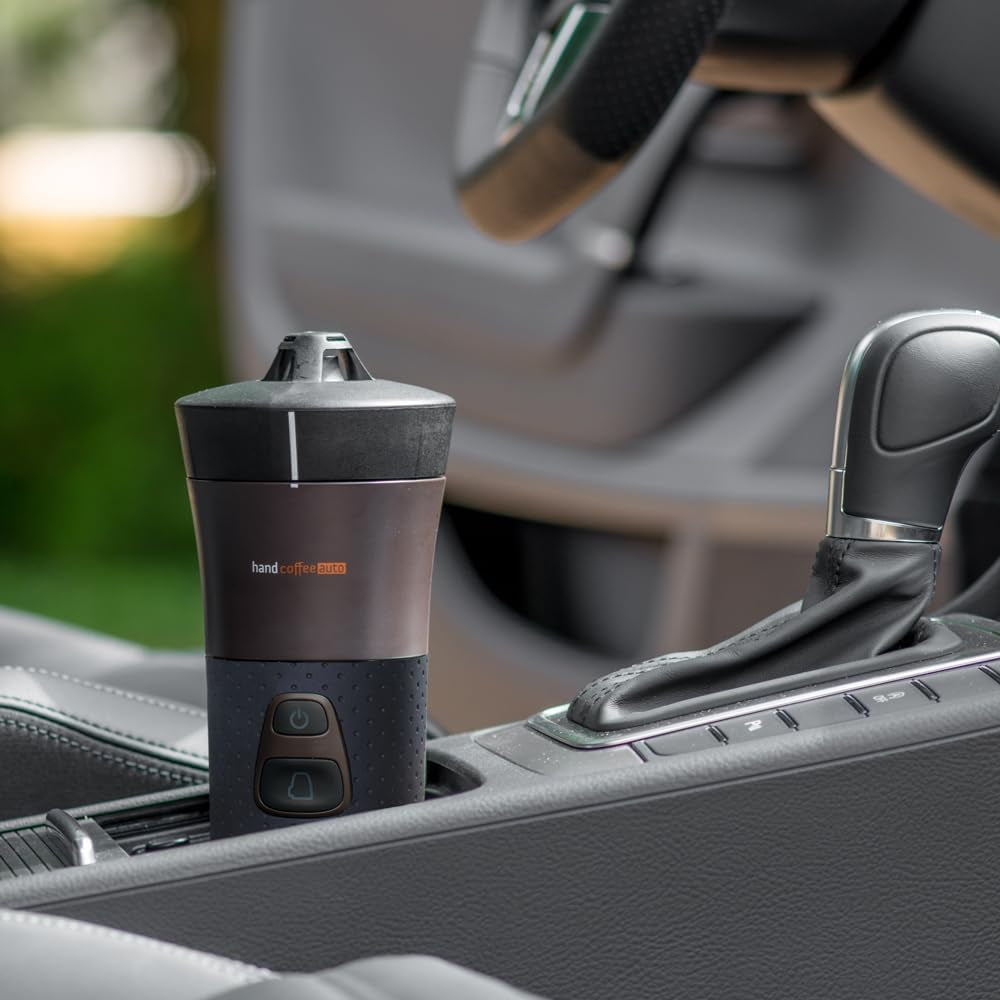Handpresso - Handcoffee Auto 21000 | 12V Auto Espresso kávovar - 12V Espresso kávovar pro auta | Espresso kávovar Senseo Pad do auta - 12V cestovní kávovar | 12V espressor pro obytné vozy