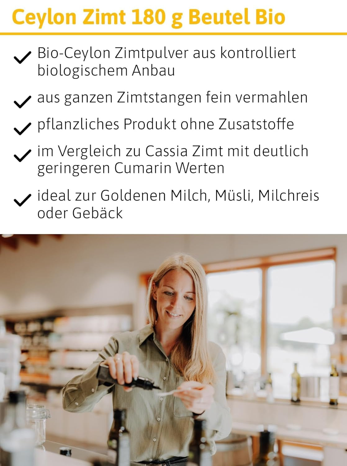 - BIO Cejlonský Zimt | Ceylon Zimtpulver aus kontrolliert biologischem Anbau | Zimtpulver fein vermahlen aus ganzen Zimtstangen. Ideální pro müsli, Milchreis, Gebäck uvm. | Obsah: 180 g