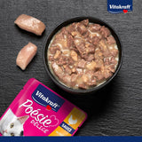 Vitakraft Poésie Délice, Nassfutter Katze, Katzennassfutter v omáčce, s kuřecím masem, Vorratspackung, bez Zusatz von Zucker und Getreide (23x 85g)
