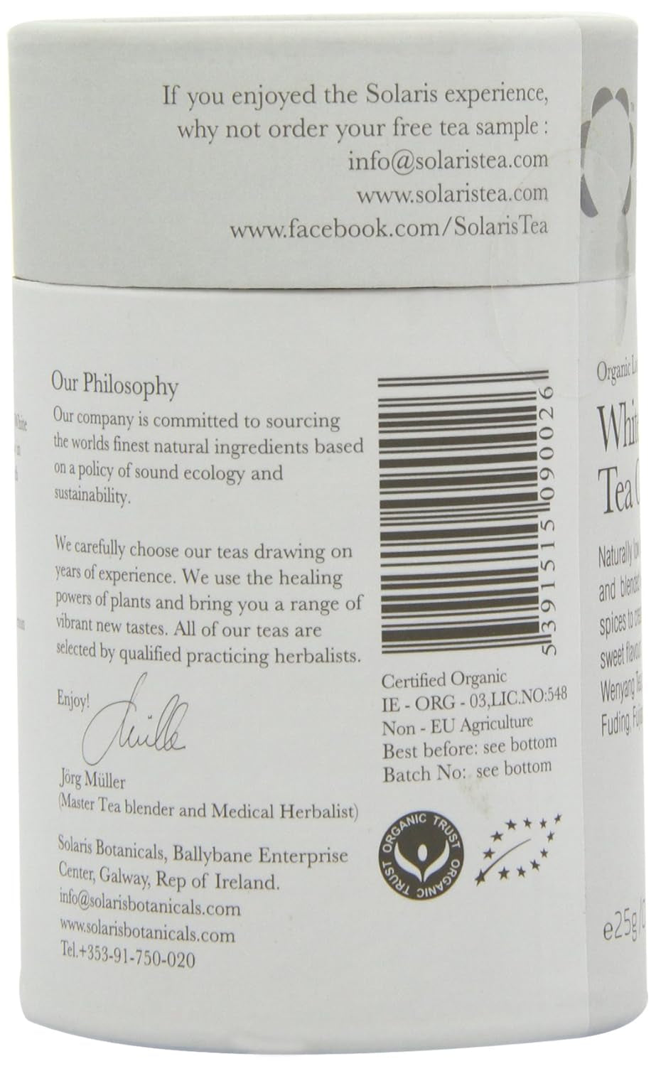 Solaris Bio čaj Chai bílý čaj 25 g