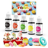 Potravinářské barvivo 9 x 10 ml, tekuté potravinářské barvivo - sada potravinářských barviv na zdobení dortů, makaronů, koblih, fudge, polevy, mýdel pro kutily, zmrzliny, barviva na mýdlo, barviva ve stříkací pistoli
