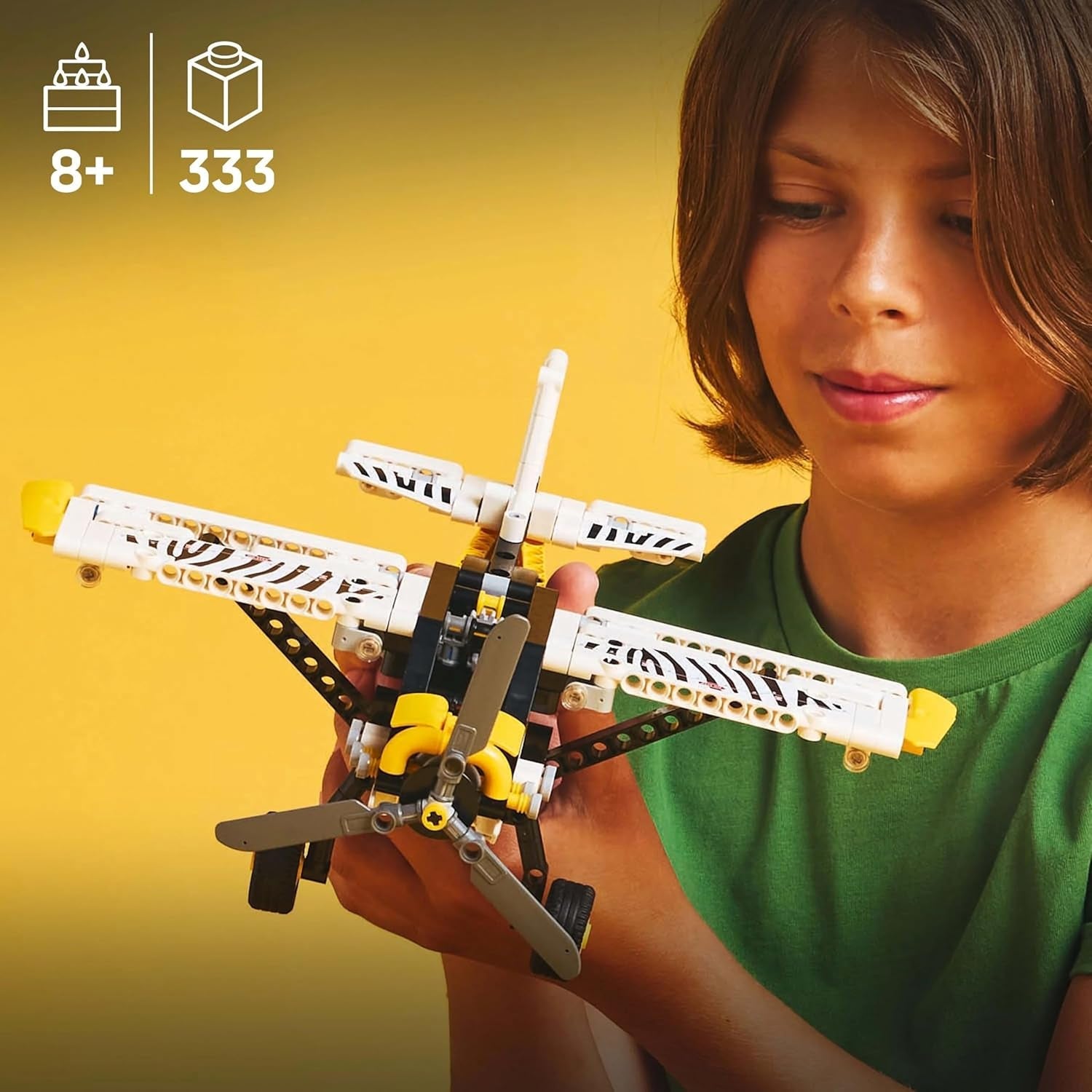 LEGO Technic Stavebnice vrtule pro děti Hračka pro děti Dárek pro chlapce a dívky 8 let starý 4válcový pístový motor Rotující vrtule Model letadla 42198 Stavebnice Besuche den LEGO-Store