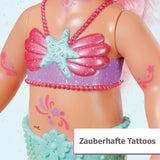 BABY Born Little Sister Mermaid 46 cm Vodotěsná panenka mořská panna s dlouhými vlasy a pohyblivou třpytivou ploutví, vč. diadém a hřeben, 833681 Zapf Creation Dolls Naty Shop