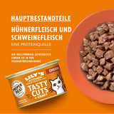 Lily's Kitchen, vyrobené z přírodních ingrediencí, lahodné kousky v kuřecí omáčce, mokré krmivo pro dospělé kočky, 70g plechovka
