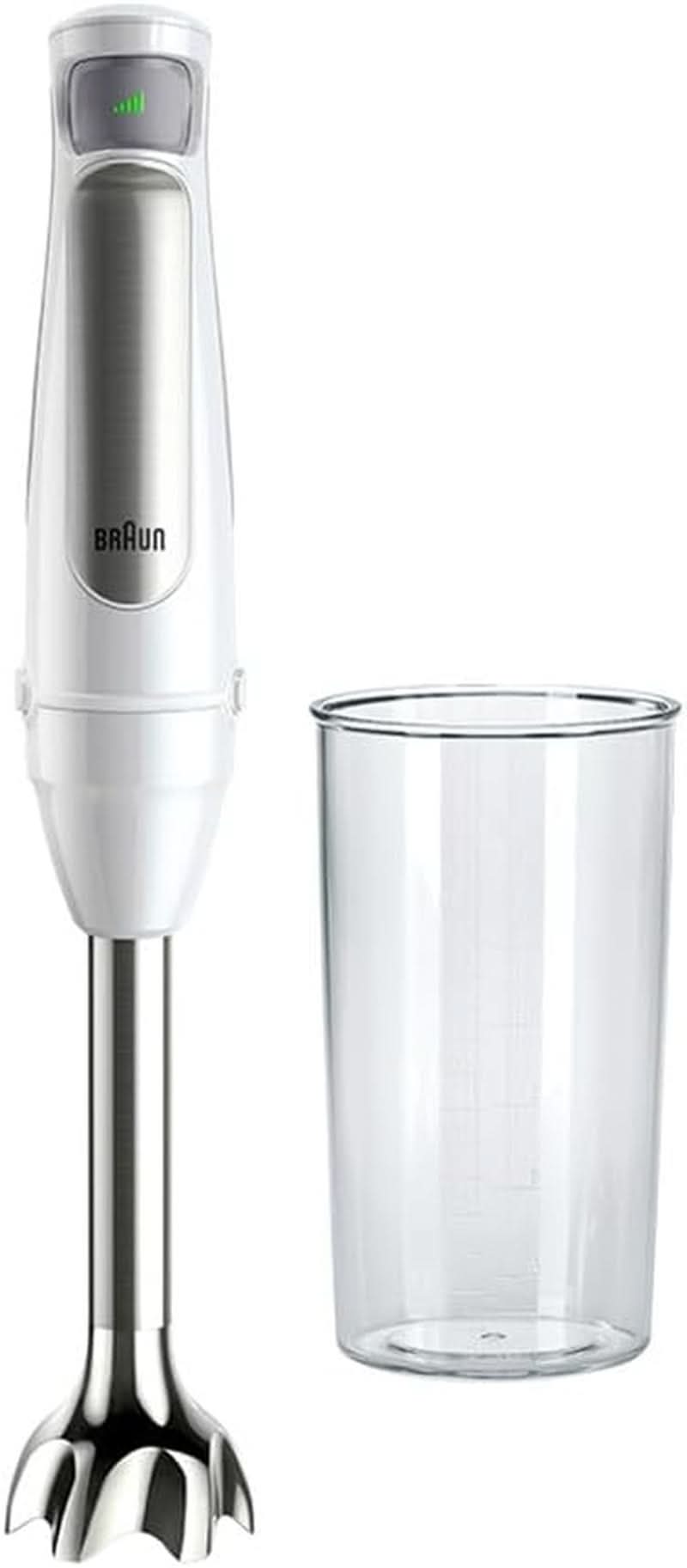 Braun Homehold Hogar Multiquick 7 Armmixer, Spritzschutz-Technologie, Spülmaschinenfest, Bpa-Freier Kunststoffbecher, MQ7000, 1000 W, Weiß Kitchen Naty Shop