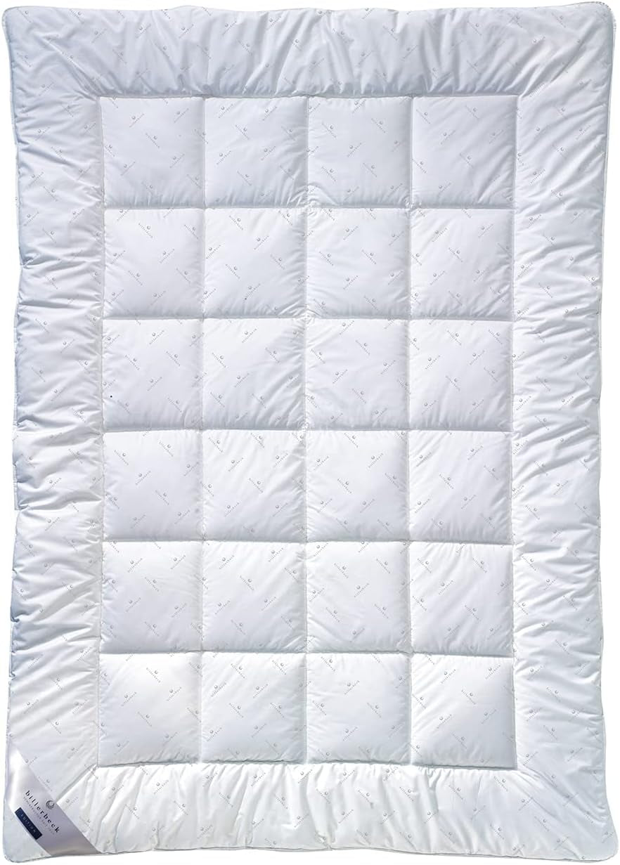 Přikrývka Billerbeck E21 King Fiber – rafinovaná přikrývka z aloe vera vlákna – 135 X 200 cm Celoroční přikrývka se střední teplotou, bílá Naty Shop Peřiny a prošívané přikrývky jednoduché 135 X 200 cm teplé (W)