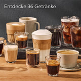 Siemens EQ700 plně automatický kávovar na espresso, velká barevná TFT obrazovka, 36 teplých a studených nápojů, studené vaření, funkce 2 šálků, ovládání aplikací, automatický čisticí systém, černá nerezová ocel, TQ717D03