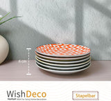 Dortové talíře, sada 6 ks; malé dezertní talíře (15 cm); salátové talíře z porcelánu; barevné talíře na snídani; mini talíře na těstoviny, ovoce, chléb
