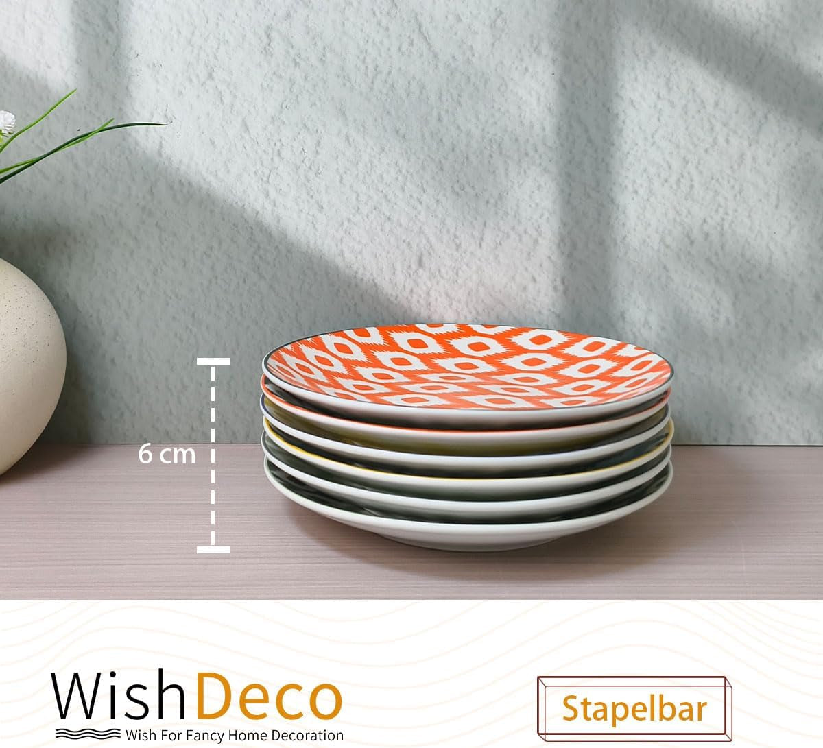 Dortové talíře, sada 6 ks; malé dezertní talíře (15 cm); salátové talíře z porcelánu; barevné talíře na snídani; mini talíře na těstoviny, ovoce, chléb