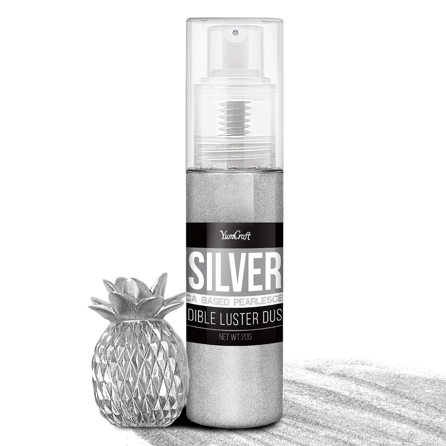 Jedlé třpytky ve spreji, 20 gramů Naty Shop Silver