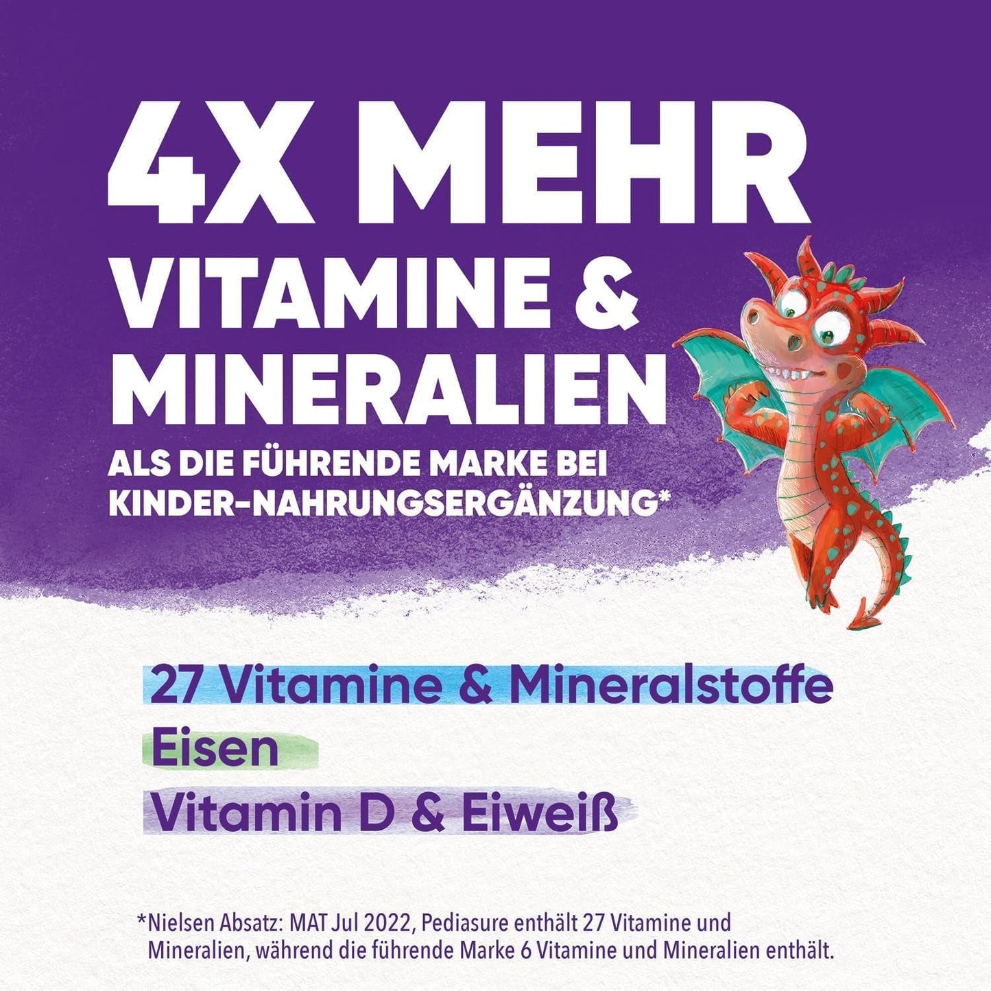 Pediasure Dragon's Power, Doplněk výživy pro děti od 1 roku, 27 vitamínů a minerálů Naty Shop