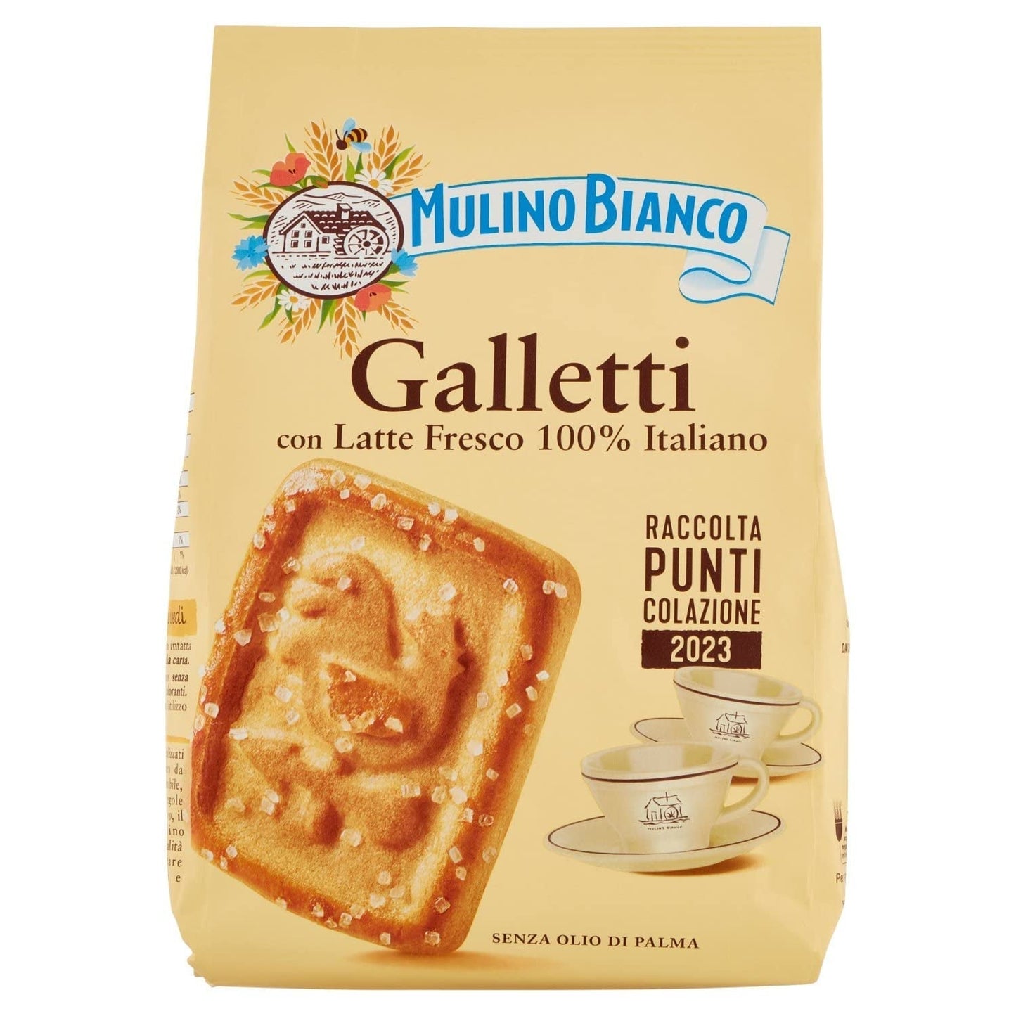 White Mill Frollini Galletti sušenky s čerstvým mlékem, 100% italské, 350 g