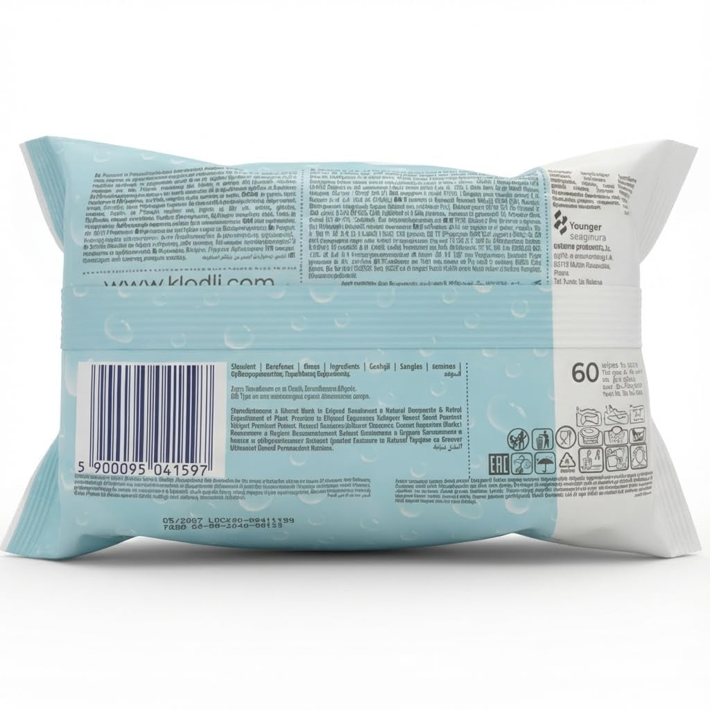 Vlhčené ubrousky Kindii Water Care - Aqua dětské ubrousky - 100% viskóza, 99,9% voda, extrakt z grapefruitu, velikost šátku 150x200, 100% biologicky odbouratelné, bez plastů, čisticí ubrousky pro citlivou pokožku