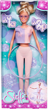 Simba 105733619 - Steffi Love Hula Hoop, panenka se sportovním oblečením, Hula Hoop a mechanickou funkcí, 29 cm, věk 3+