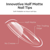 Modelones Nail Tips 510 kusů – sada nehtových špiček s úplným krytem, ​​sada gelových špiček, předleštění špiček na nehty s PMMA pryskyřicí, umělé nehty pro lepení nail art DIY, krátký squoval