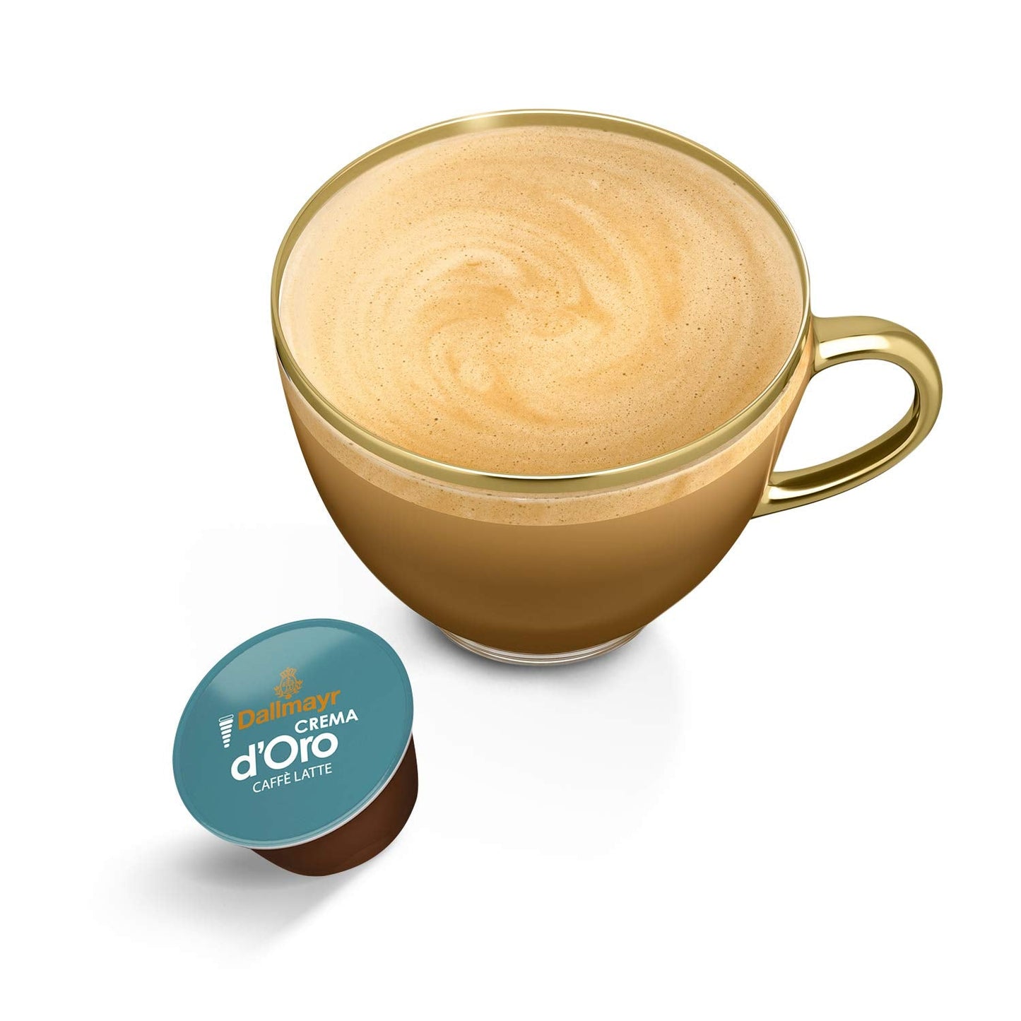 Dallmayr Crema d'Oro, XXL-Vorratsbox (3 x 30 kapslí) & Dallmayr Crema d'Oro Caffè Latte (48 kafé, 48 ks, cremig & ausgefungen) 3er Pack (3 x 16 kapslí)