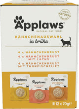 Applaws Natural Mokré krmivo pro kočky Sáčky Více balení kuřecí vývar Výběr - 12 sáčků x 70 g