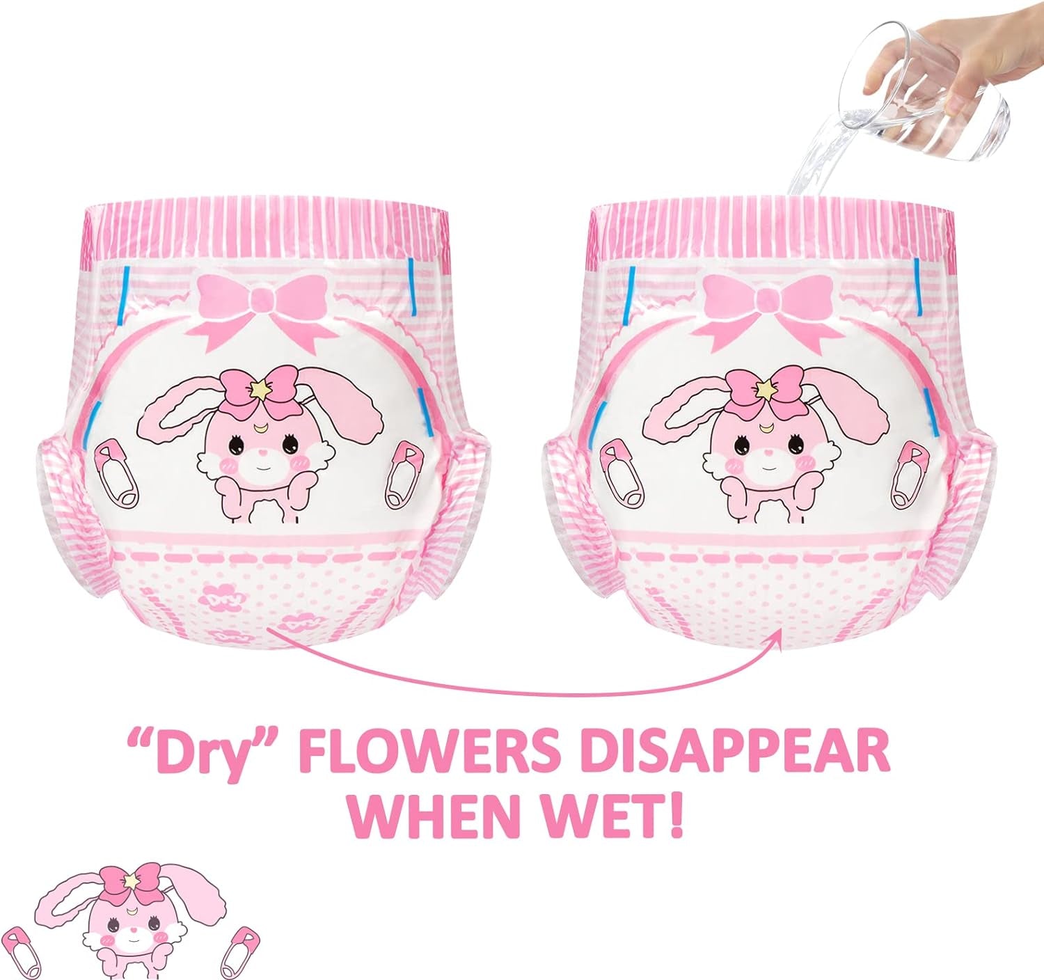Pleny s potiskem pro dospělé 5500-5800 ml, 10 kusů - Baby Usagi (XL)
