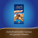 Lindt Čokoláda | NUT DELUXE Čokoládová tyčinka s mlékem a mandlemi | 110 g | Mléčná čokoláda s praženými mandlemi v hladkém mandlovém krému | Čokoládová tyčinka