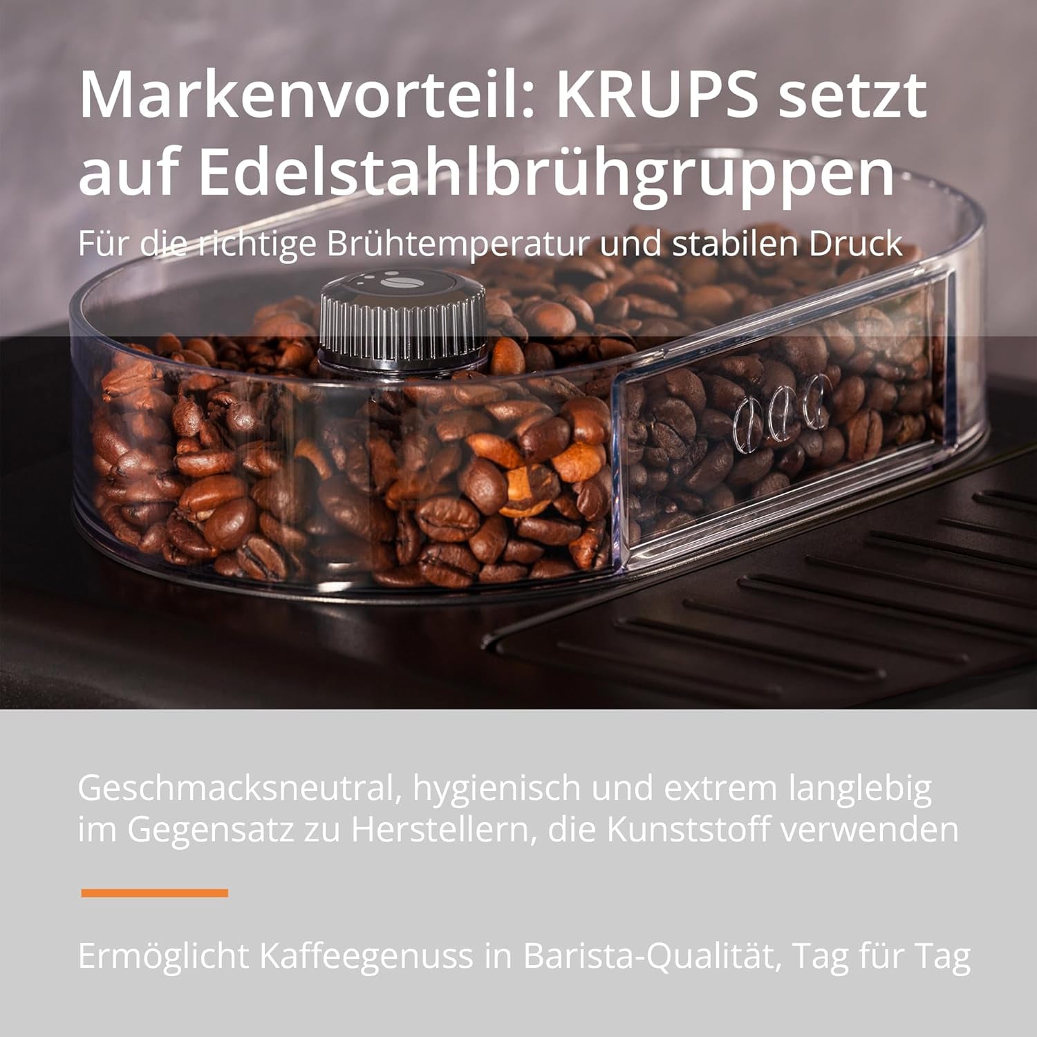 Automatický espresso kávovar KRUPS Arabica Picto, kompaktní design, snadné ovládání, intuitivní nastavitelné otočné ovládání, napěňovač mléka, funkce 2 šálků, kávovar, černý, EA810870