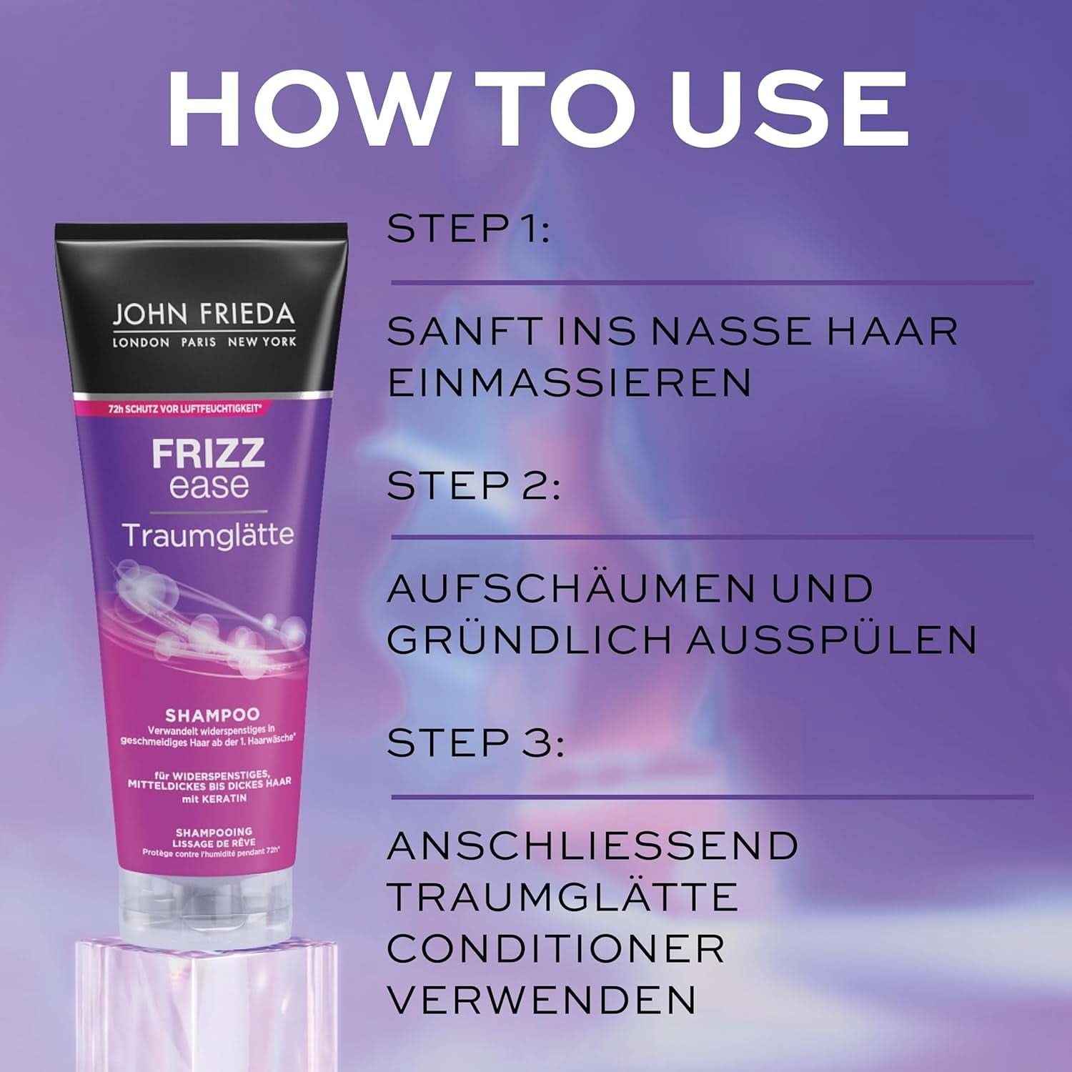 John Frieda - Frizz Ease Dream Smoothing Shampoo, 250 ml Sprcha a vana Naty Shop