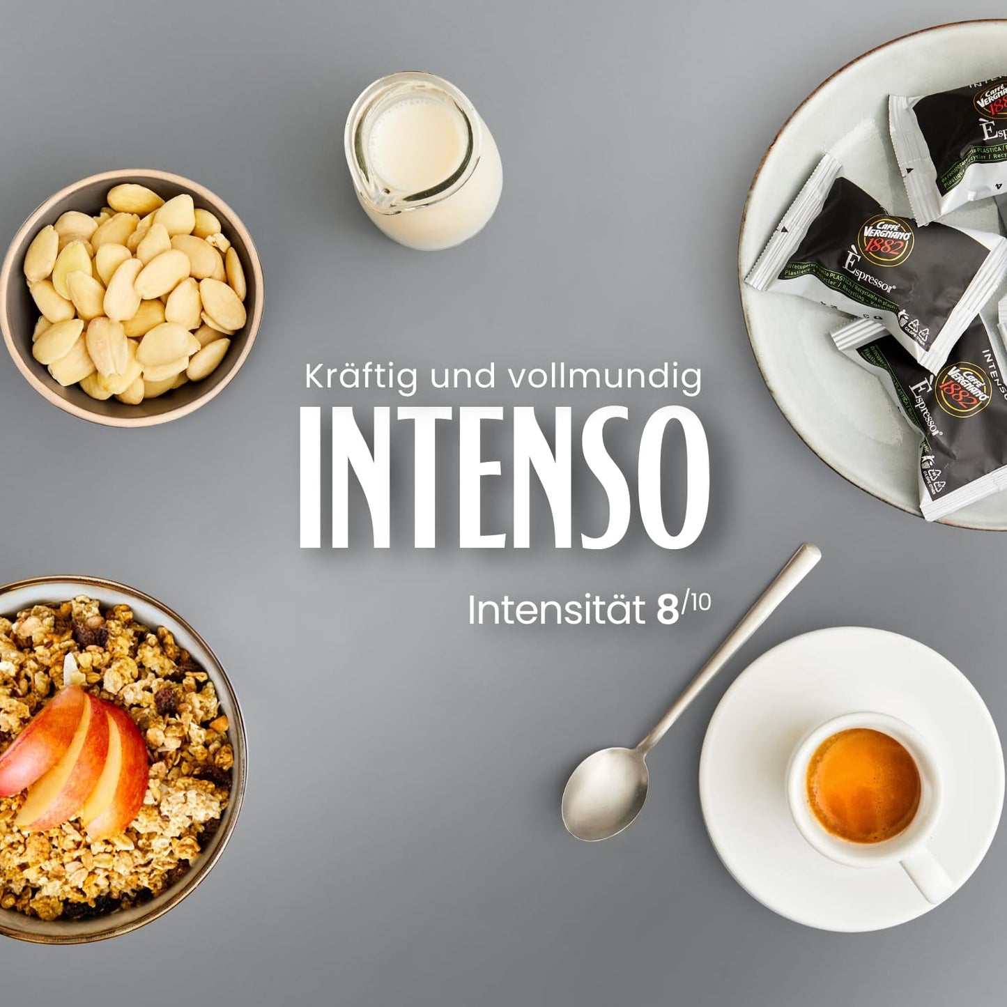 Caffè Vergnano 1882 - Èspresso Kompostierbare Kaffeekapseln, kompatibilní s Nespresso, Intenso (Intenso) - Packung Enthält 100 Kapseln