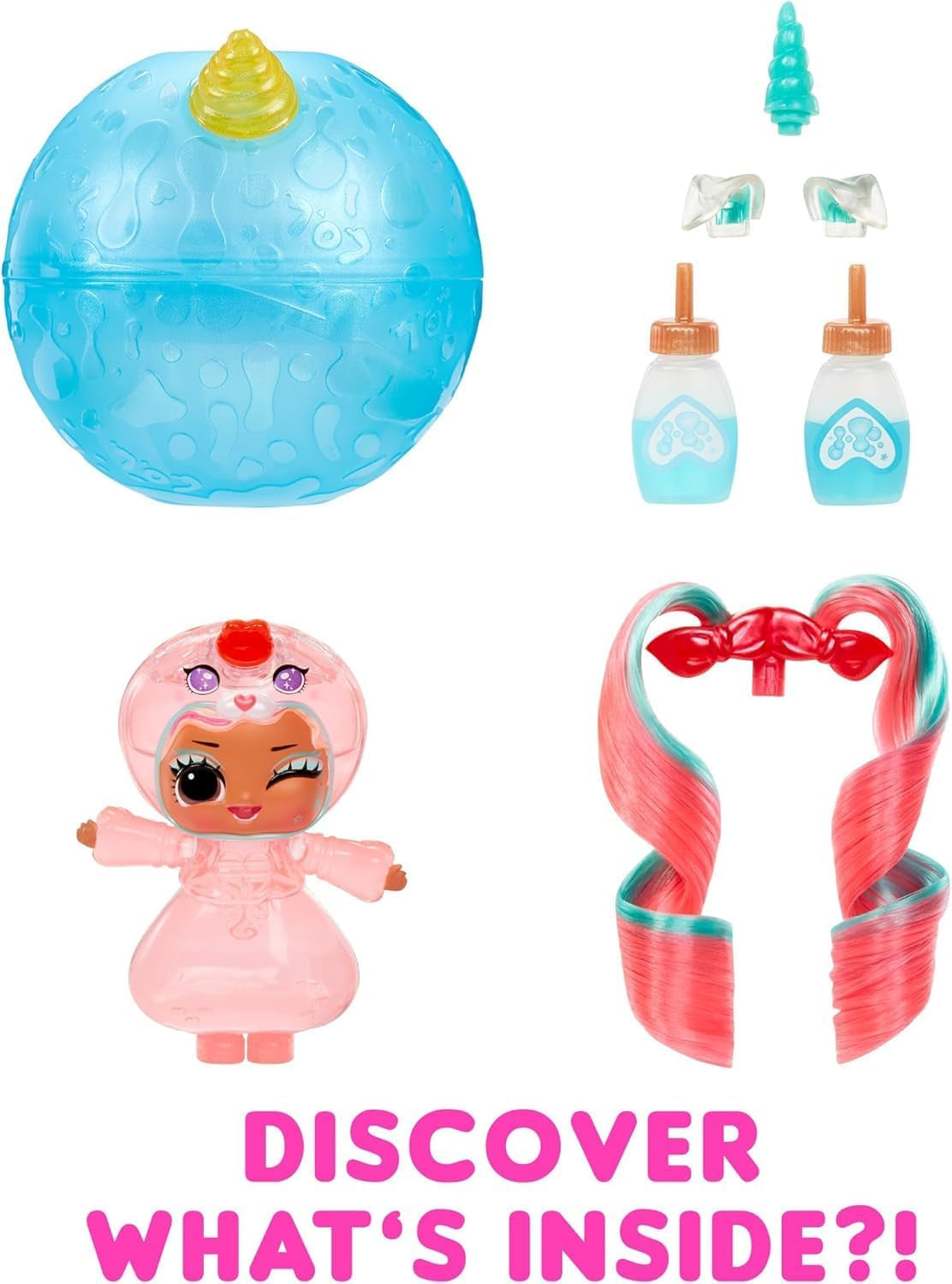 LOL Překvapení! Unicorns Tots – obsahuje 1 panenku s čirým tělem a efektem lávové lampy, obrněné balení, 8 sběratelských panenek se 2 barevnými mixy, pro děti od 4 let