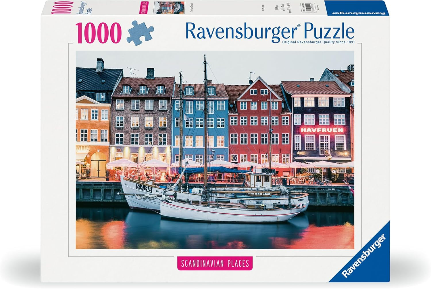 Ravensburger Puzzle Scandinavian Places 12000111 - Kodaň, Dánsko - 1000dílné puzzle pro dospělé a děti od 14 let Puzzle Naty Shop