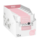 Zelené vlhčené ubrousky LILLYDOO, počet 600 (10 x 60), 100% ubrousek odolný proti roztržení bez plastů – bez parfemace, jemný a přírodní, jemný čistící prostředek pro citlivou pokožku, dermatologicky testováno